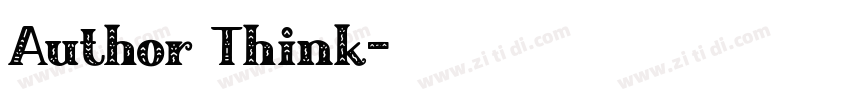 Author Think字体转换
